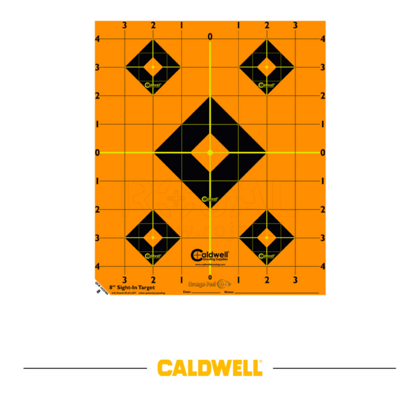 CALDWELL ORANGE PEEL SIGHT-IN TARGET 8'' 5 SHEETS