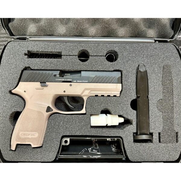 Pištola Alarme Ceonic P320 Preto Baixo Cinza 9mm PAK