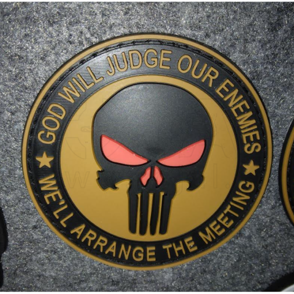Patch PVC Punisher - God will judge our enemies, We will arrange the meeting